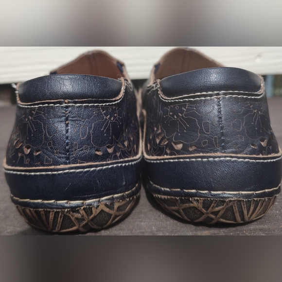L'Artiste Spring Step Libora Slip On Womens Shoe Size 38 EU 7 US NavyBlue Floral - Picture 4 of 9